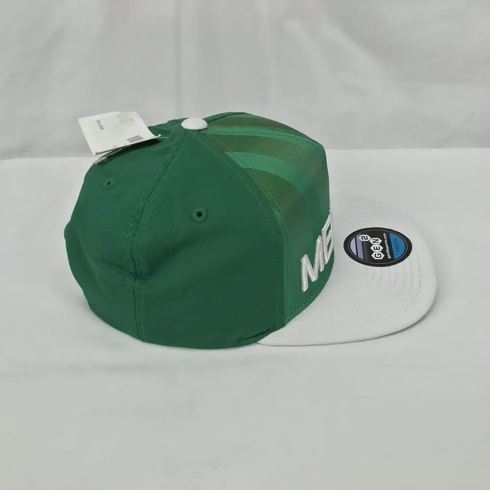 Gen2 Sports Mexico Youth Hat Snapback Green White Mexican Flag Embroidered
